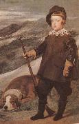 VELAZQUEZ, Diego Rodriguez de Silva y Detail of Prince oil on canvas